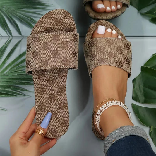 Denim Luxe Slides